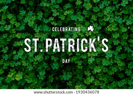 St. Patrick's Day green shamrock holiday background, card, poster or banner in high resolution