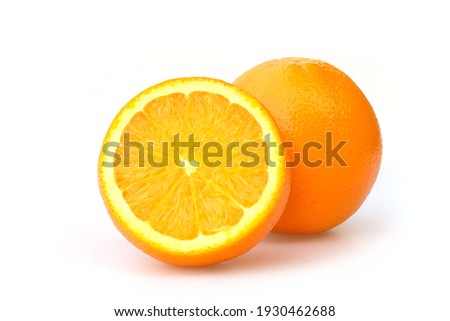 orange in high definition on white background