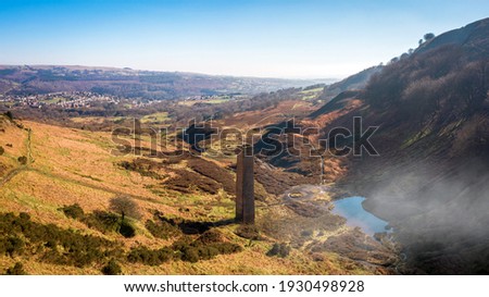 Abersychan chimney an old building left over from the Welsh Industrial mining in the South Wales Valleys, Pontypool Royalty-Free Stock Photo #1930498928
