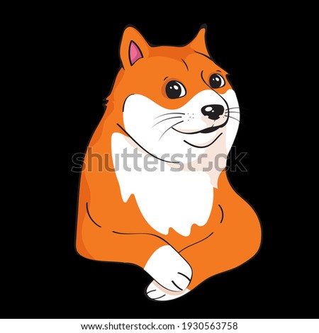 vector illustration redhead suspect dog