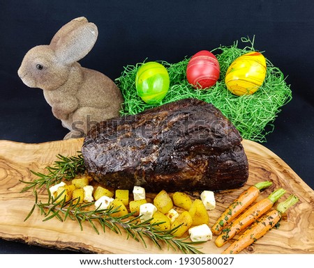 Easter roast beef shoulder with rosemary potatoes