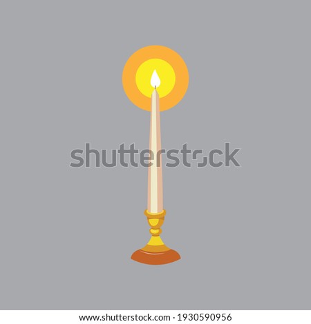 Candelabra Icon. Antique Concept, Cartoon of Sickle Vector Icon for Web Design Isolated on White Background - Vector