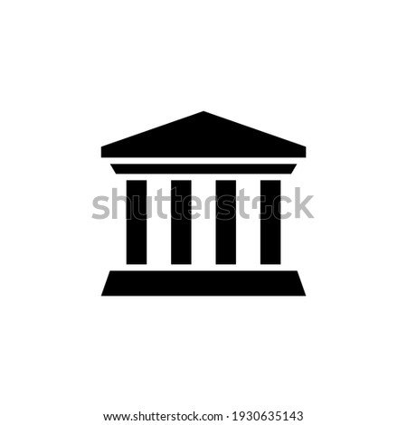Building vector icon. Column building bank or theater symbol isolated on white background. Vector EPS 10 Royalty-Free Stock Photo #1930635143