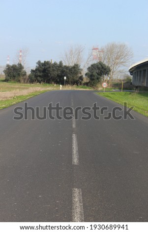 empty paving road background with lines, asphalt tarmac road
