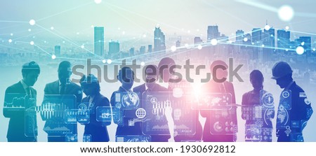 Group of people and communication network concept. Social media. Human resources. Royalty-Free Stock Photo #1930692812