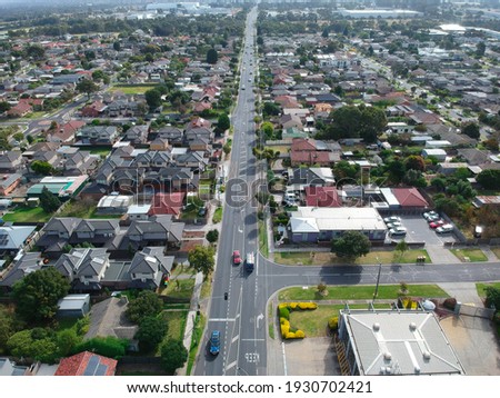Panoramic aerial view of Suburban Broadmeadows Melbourne Victoria 