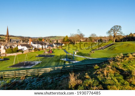 Hope-Dunbar Park and Kirkcudbright on a frosty winters morning, Dumfries and Galloway, Scotland