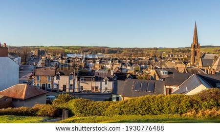 A view over the artist and fishing town of Kircudbright, Dumfries and Galloway, Scotland Royalty-Free Stock Photo #1930776488
