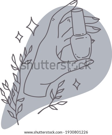 illustration logo manicure hand suitable for nail salon or beauty salon