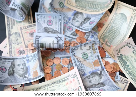 Banknote money background and saving money and business growth concept, finance and investment concept