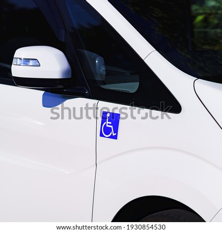 wheel chair sign on welfare vehicles