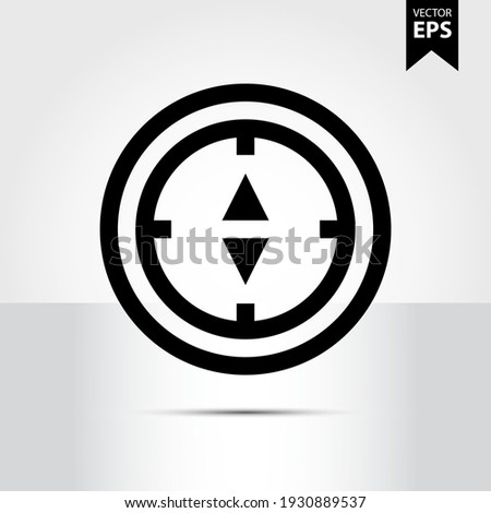 Compass icon in trendy style isolated on black background. Startups and business symbol for your web site design, logo, app, UI. Eps10 vector illustration.