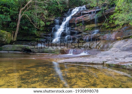 Waterfalls flowing at Somersby Falls in the Brisbane Waters National Park