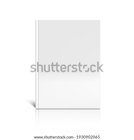 Blank Vertical Standing Book Hard Cover Template. EPS10 Vector