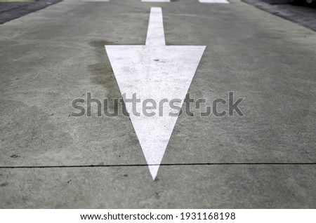 Direction arrows on urban road, sign and symbol, traffic