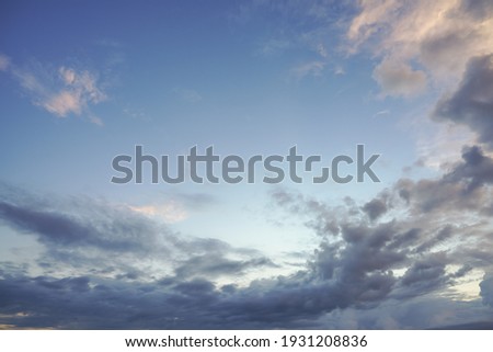 Natural background: dramatic sky at sunset