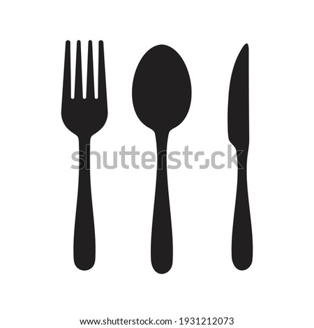 Cutlery icon. Spoon, forks, knife. restaurant business concept, vector illustration Royalty-Free Stock Photo #1931212073