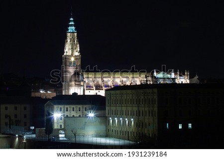 Cathedral of Toledo, Spain, by night
