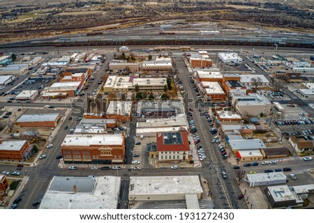 Aerial View of La Junta, Colorado in Winter