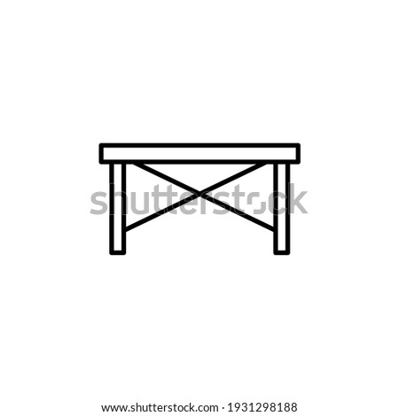 Flat Table Icon Design Illustration