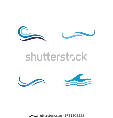 Wave beach vector illustration design logo