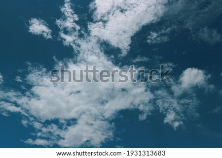 Blue sky with beautiful cloud decoration Royalty-Free Stock Photo #1931313683