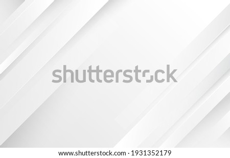 Gray and white diagonal line architecture geometry tech abstract subtle background vector illustration. Royalty-Free Stock Photo #1931352179