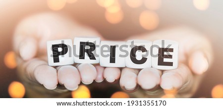 Price Word Written In dice Cube.Concept marketing strategy, supply chain, Pricing, commercial, value and quality, account anlyze data, human rights, business word, demand supply.money, finance, sale.
