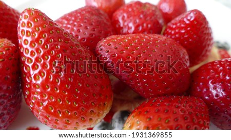 large ripe red berry strawberry