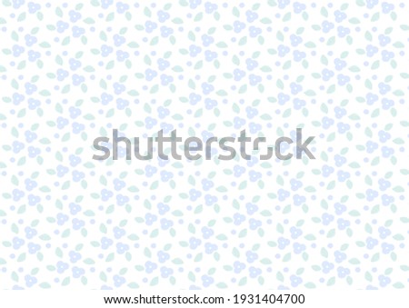 Blue Hand Drawn Floral Pattern