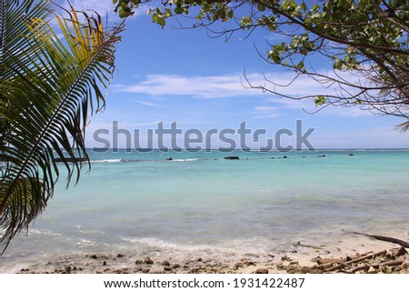 Exotic beach background. Summer travel and tourism, vacation destination concept. Maldives nature landscape view, inspirational tropical beach.