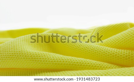 Close up, Abstract Yellow pixel background on white