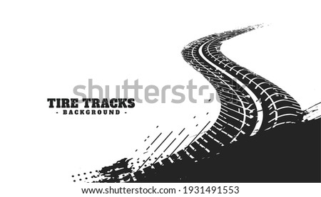 abstract winding tire track mark background Royalty-Free Stock Photo #1931491553