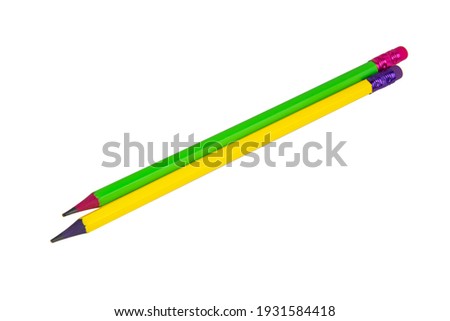Bright pencil for drawing isolated on the white background