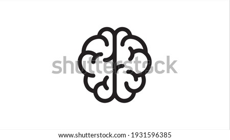 Human brain medical vector icon illustration isolated on white background