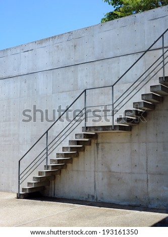 Stairs rendered on the wall