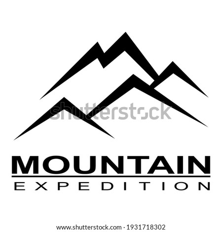 Mountain icon, illustration of a sign, vector symbol on white background.