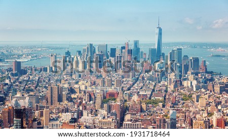 An image of a New York City Manhatten aerial view
