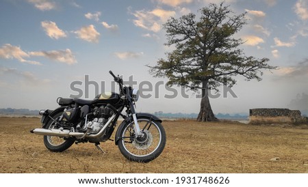 Cruiser bike with Tree and beautiful background