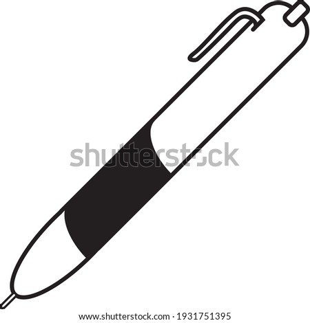Illustration vector graphic of ballpoint pen. Suitable for work icons, lectures, stationery, notes, and more