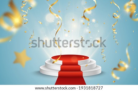 Vector illustration for award winners. Pedestal or platform for honoring prize winners.	 Royalty-Free Stock Photo #1931818727