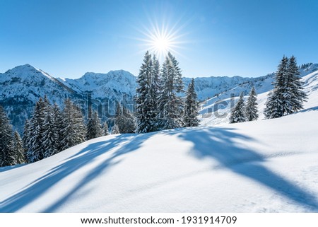 scenic winter wonderland in the Allgäu  Royalty-Free Stock Photo #1931914709
