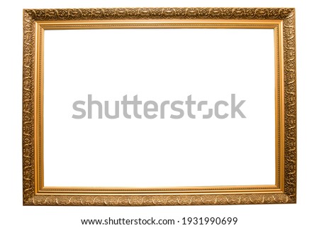 vintage classical wooden rectangle frame