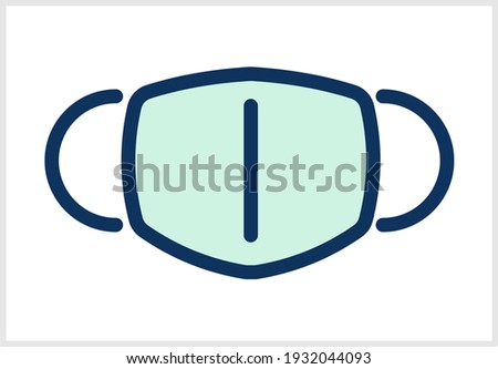 Illustration of the simple design of the surgical mask