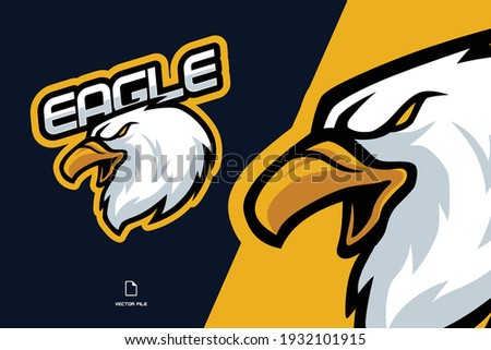 cool eagle mascot logo illustration