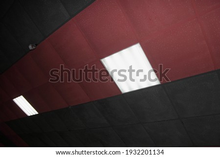 Dark black red surface with white square abstract background texture