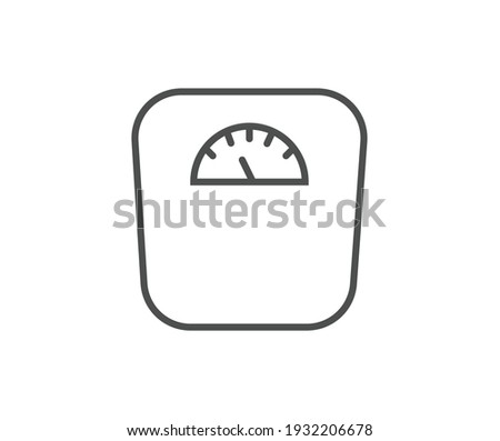 Weight scale vector icon sign symbol Royalty-Free Stock Photo #1932206678