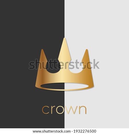 Golden crown on a two tone.