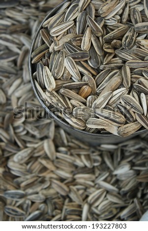 sunflower seed in can for retail sale in market 
