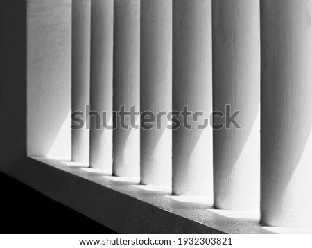 White wall Architecture details lighting shade shadow Abstract background Royalty-Free Stock Photo #1932303821